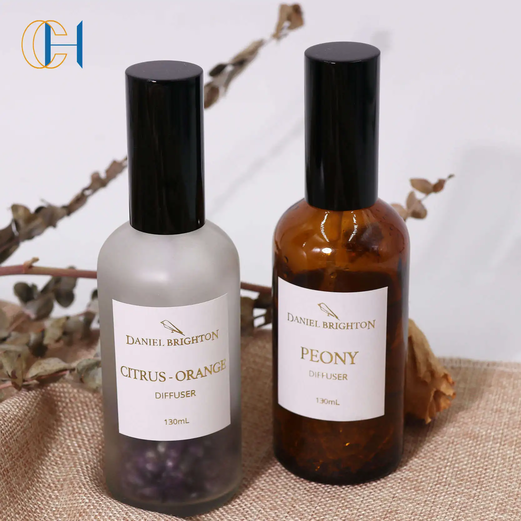 Private Label Room Spray Glass Bottle Sprayer Crystal Infused Aroma Home Fragrance Room Spray