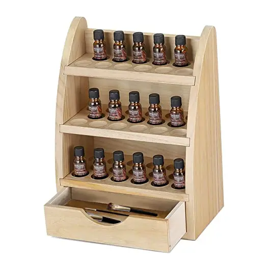 Wooden Nail Polish Display Holder Organizer Storage Rack