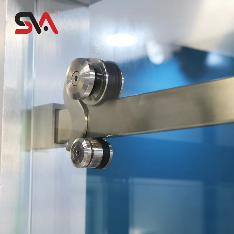 SVA-0001 Modern Soft Closing Concealed Automatic Bathroom Frameless Flush Shower Sliding Glass Door Hardware Roller System
