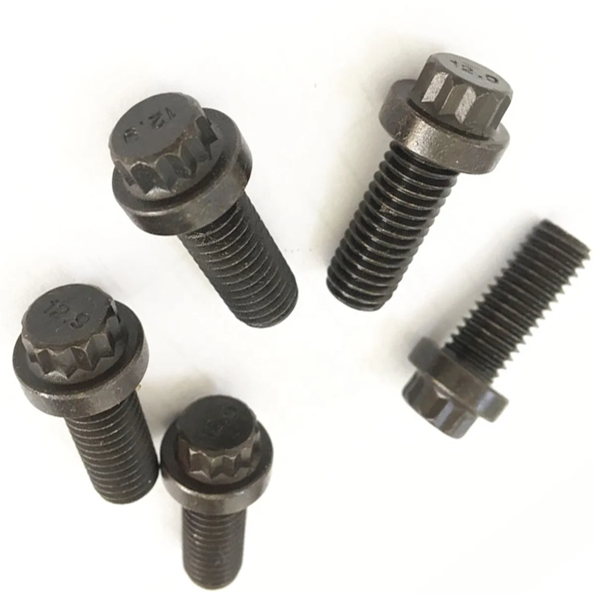 High Quality OEM M5 M14 Carbon Steel Grade 12.9 12 Point Torx Head Flange Screw Bolt with Black Oxide Zinc Finish