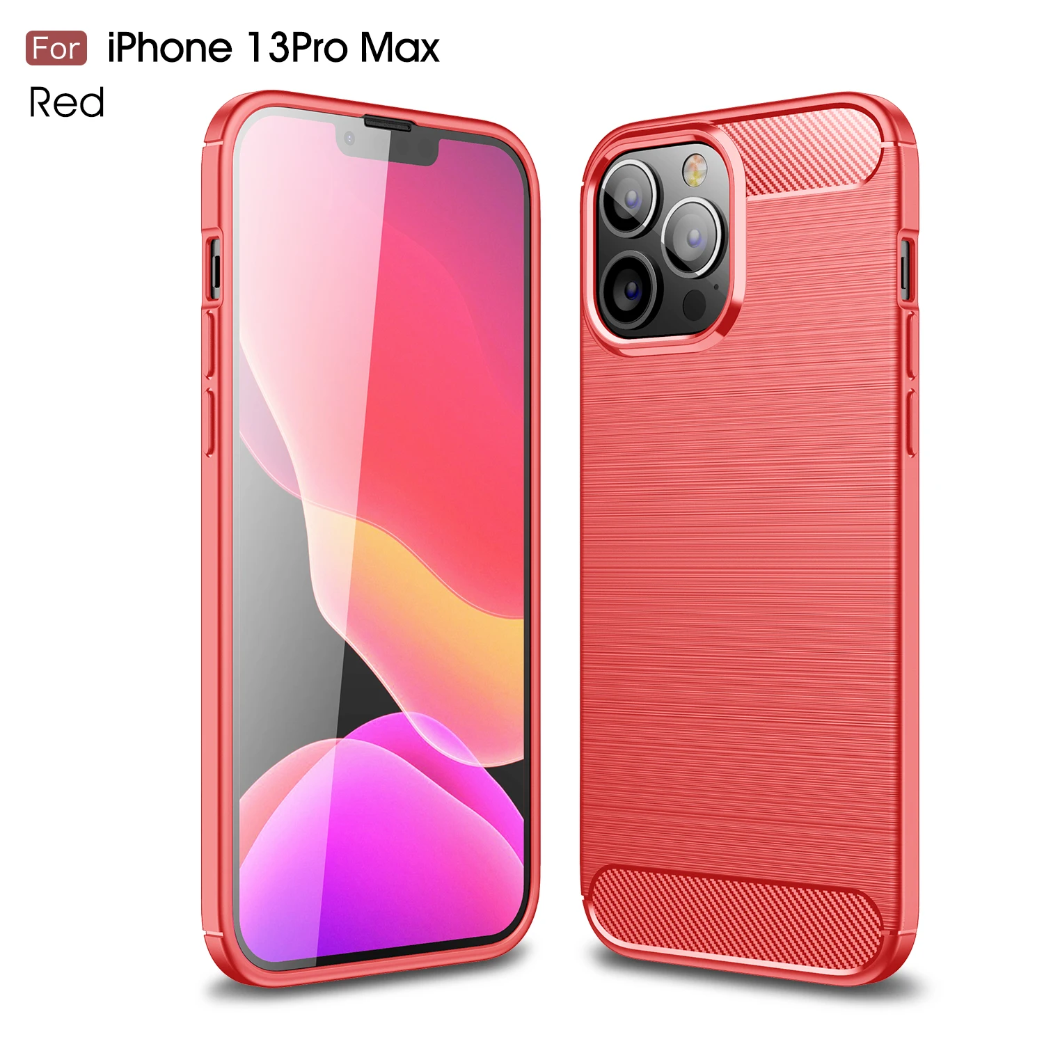  Flexible TPU Silicone Soft Carbon Fiber Anti-Scratch Shockproof Protective Case For iPhone 13 Pro Max Mini 12Pro