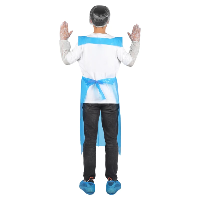 Household Kitchen Cleaning Apron High Quality Waterproof Plastic Sleeveless Apron With Waist