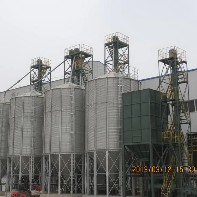 hopper bottom silo made by Fumtun for wheat storage