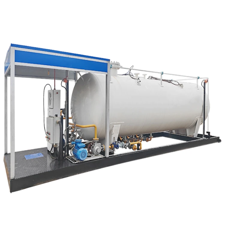 multifunction mobile LPG gas skid station dispenser petrol portable lpg fuel filling tanks station