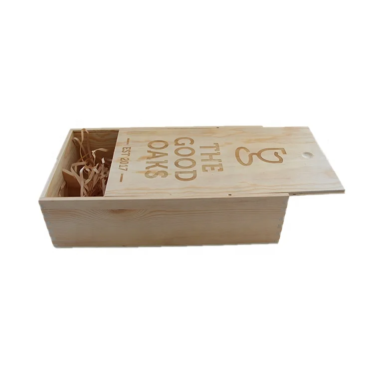 Unfinished Cheap Individual Decorative Single Bottle Luxury Wooden Wine Boxes