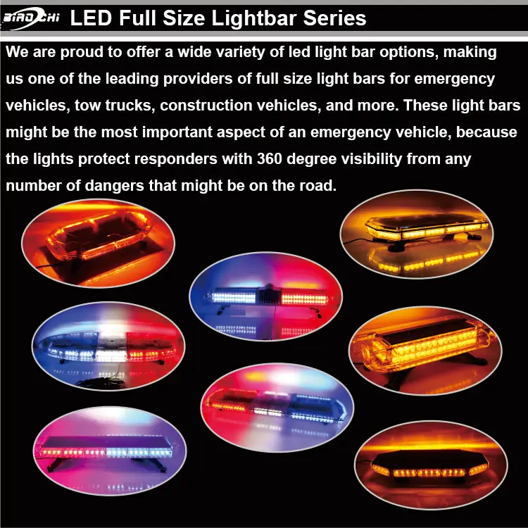 New Amber 360 Degree Visibility Roadway Safety Magnet Car Rooftop Flasher 40 LED Warning Bar Light Strobe 21' 54CM 12V - 24V