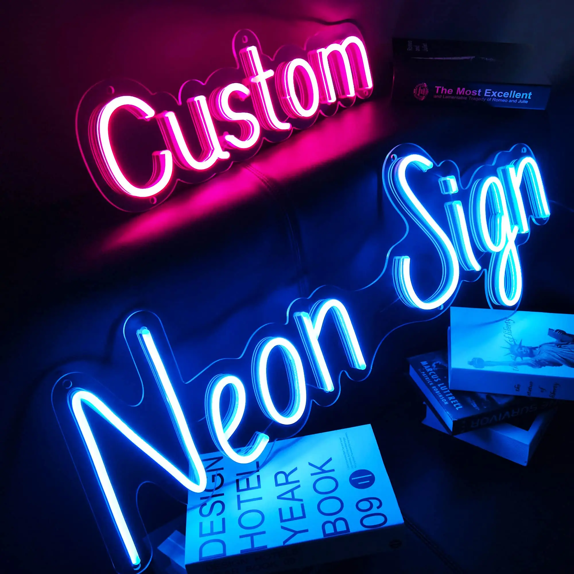 2022 Drop Shipping Popular Advertising Decorative Electronic Signs Custom Acrylic Led Neon Light Letter Sign for Wedding Party