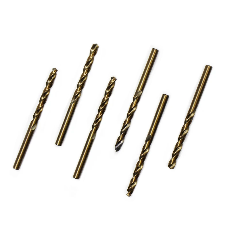DIN338 amber finished hss twist drill bit fully ground hole maker for metal drilling bits