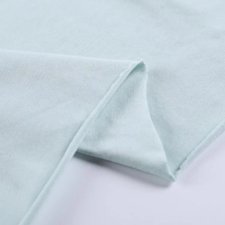 Soft plain color high quality cotton spandex jersey knitting cotton spandex fabric for waistcoat