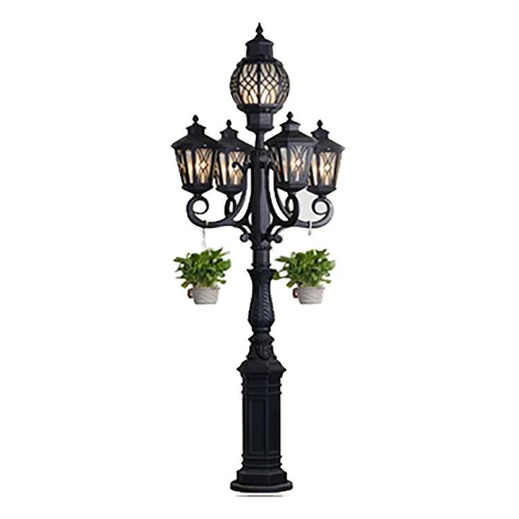 European Classics Led Street Lamp Outdoor Garden Light Aluminum Glass Waterproof Lamp Garden Landscape Lights