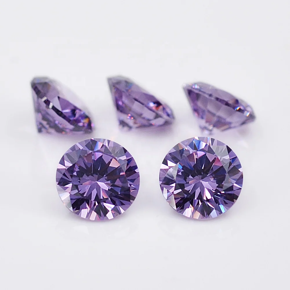 Горячая Распродажа оптовая цена Сердца и стрелы синтетический алмаз легкий аметист cz камень для ювелирных изделий