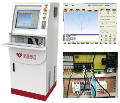 5axis yc water jet machine for copper and plastic cnc gantry type cutter machine