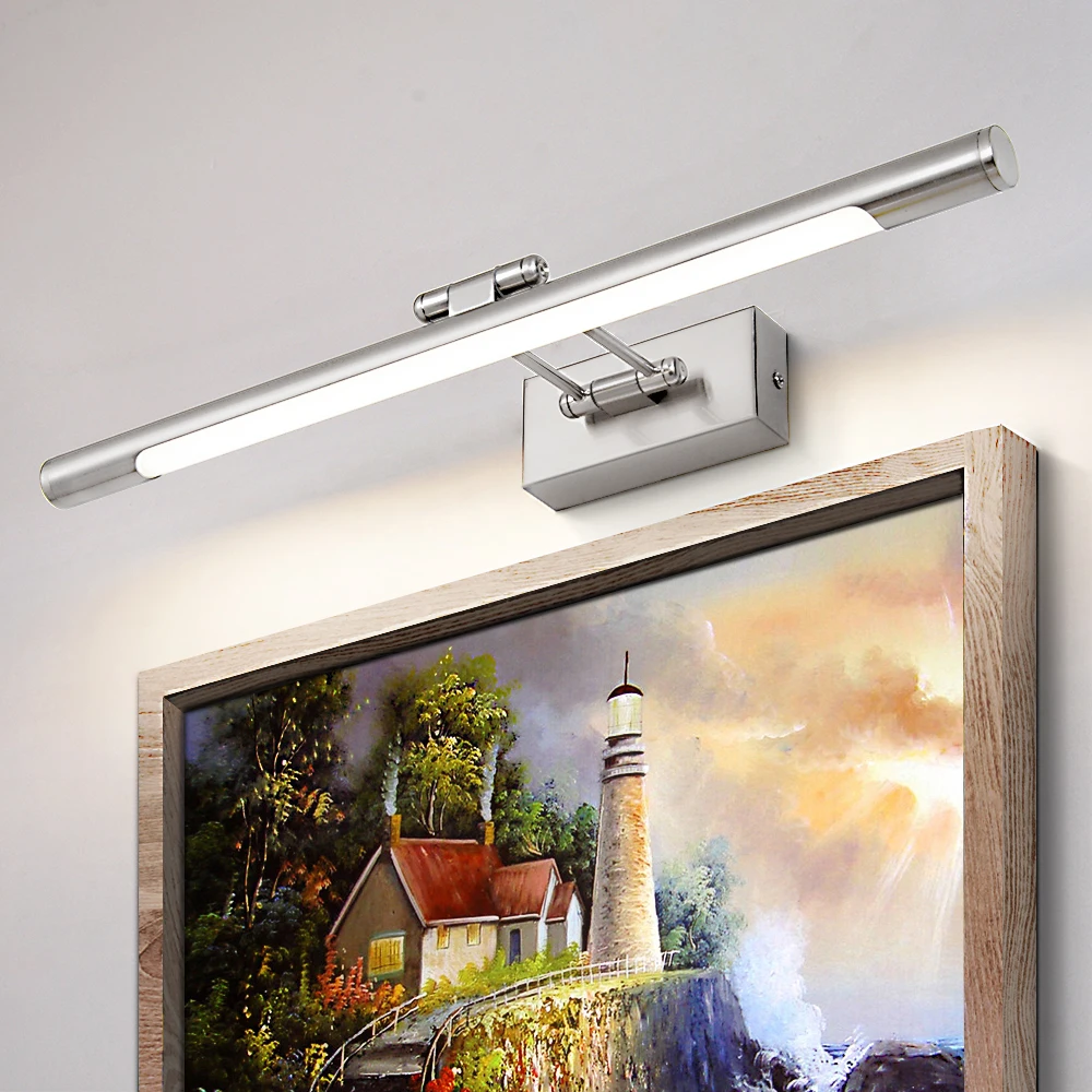 LED Indoor Wall Sconce 8W Antique Brass LED Picture Light For Hotel 100-240V Bathroom Lighting Vanity Mirror Lights For Bathroom