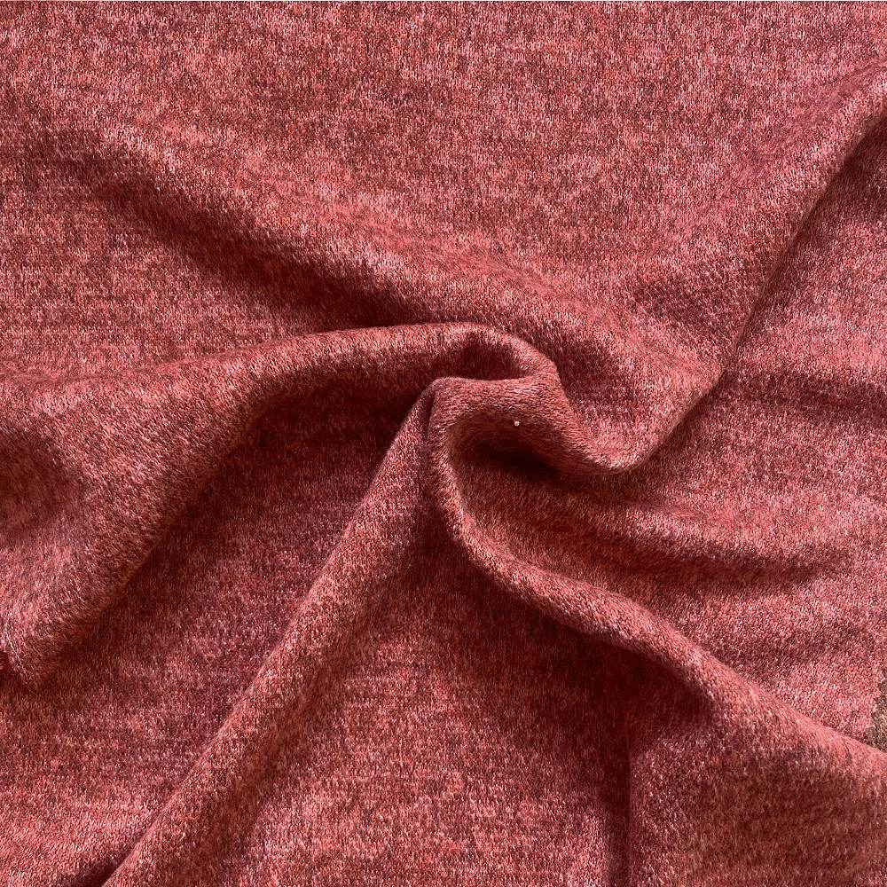 YIXUANQI Textile T/R Spandex Angora Plain Dyed Hacci 100%Polyester Knitting Fabric For Garment Cloth
