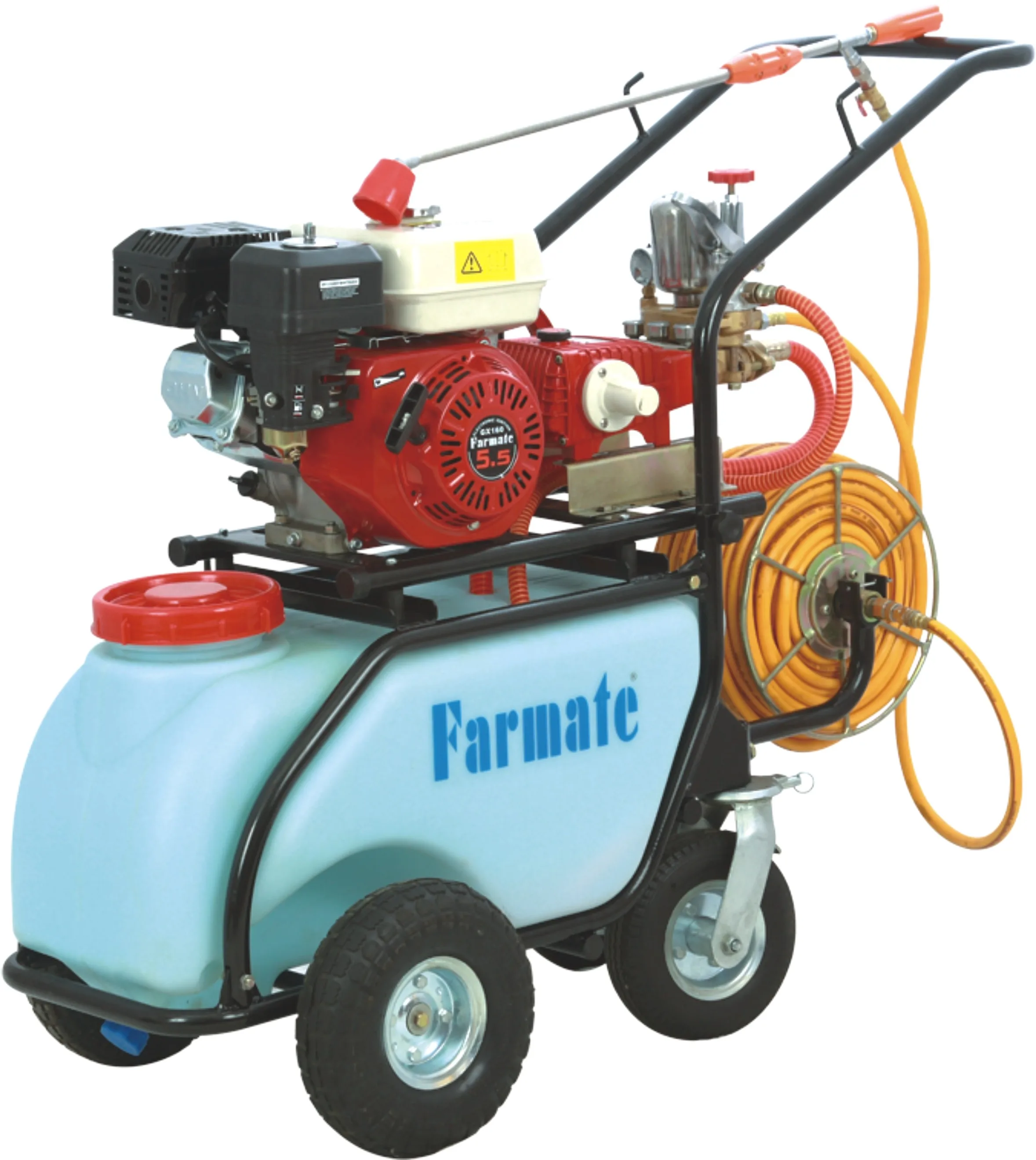 High Pressure Agricultural Power Sprayer With Wheel & Hose Reel&120L Trolley Type Power Sprayer