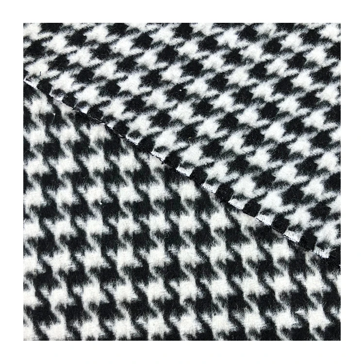 
Free sample good price and service 50 polyester 50 wool suit fabric hounds tooth blend fabric 