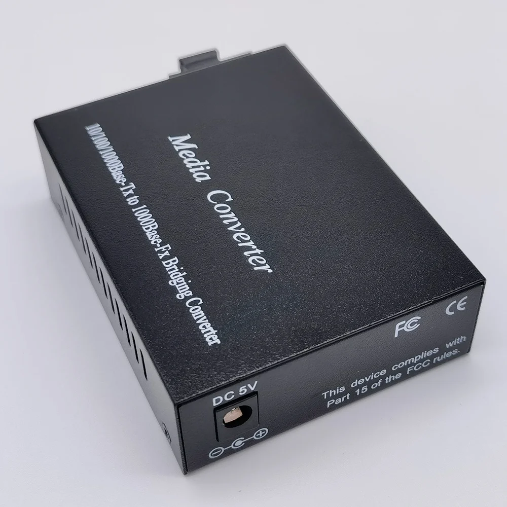 Gigabit Ethernet Media Converter, Multi Mode Dual SC Fiber to Ethernet Converter, 550m-2km