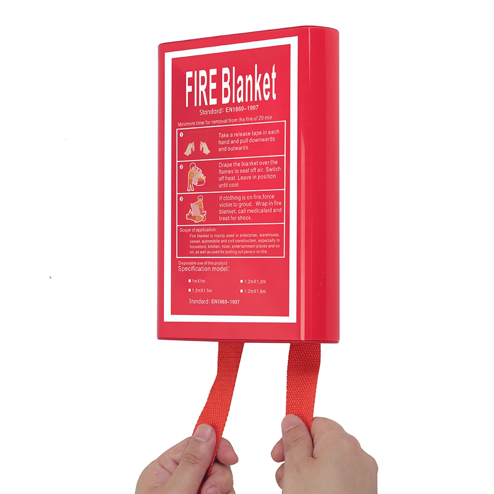 EN1869 Standard 100% Glass Fabric Kitchen Safety Emergency Fire Extinguishing Blanket