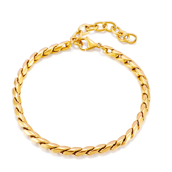 New Arrival Popular Stainless Steel 18K Gold Ins Style Advanced Sense Fashion Jewelry Bracelets Women Men