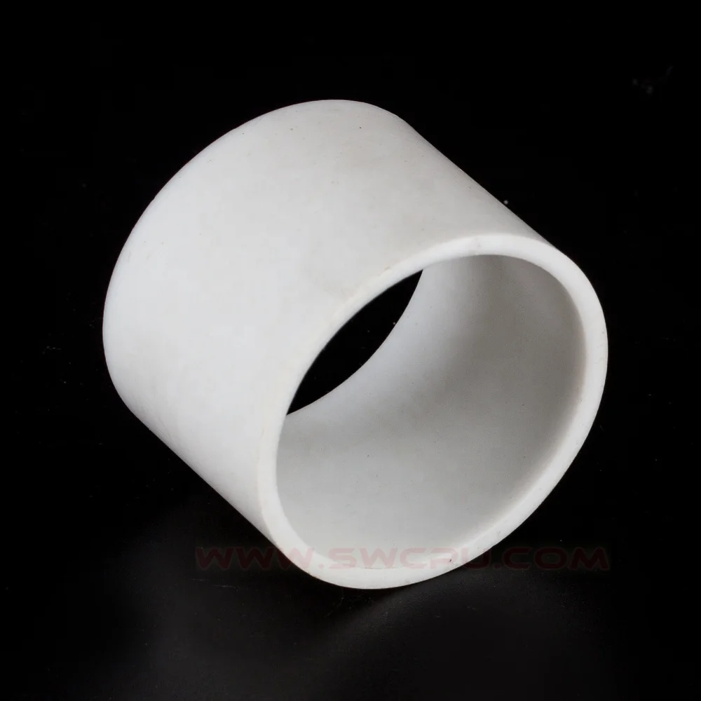 Small tolerance molded ptfe turning part machined PTFE plastic bushing
