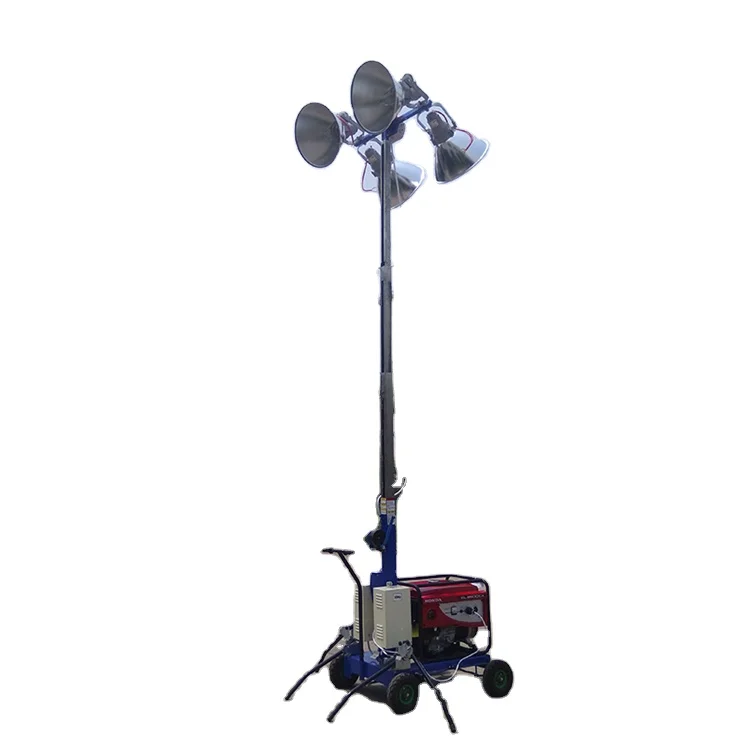 LED light towers 5M tower light generator mobile light tower with telescopic high mast