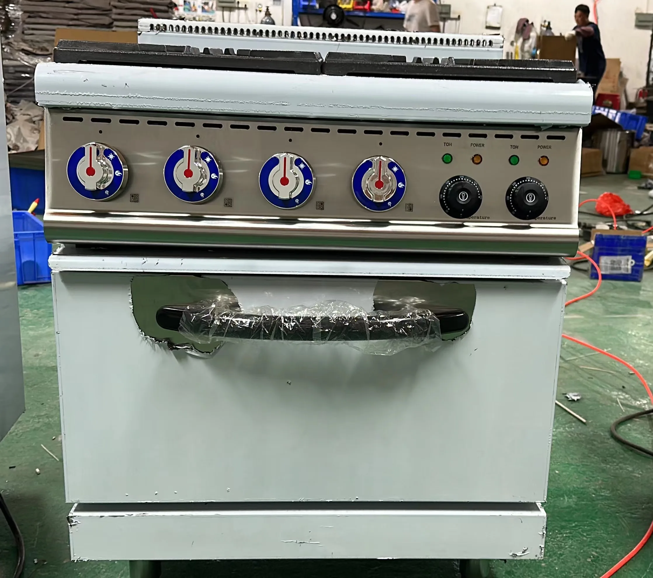 Коммерческий новый стиль Лидер продаж газовая горелка 4 с электрической духовкой ZH-RS-4E/ZH-TQ-4E
