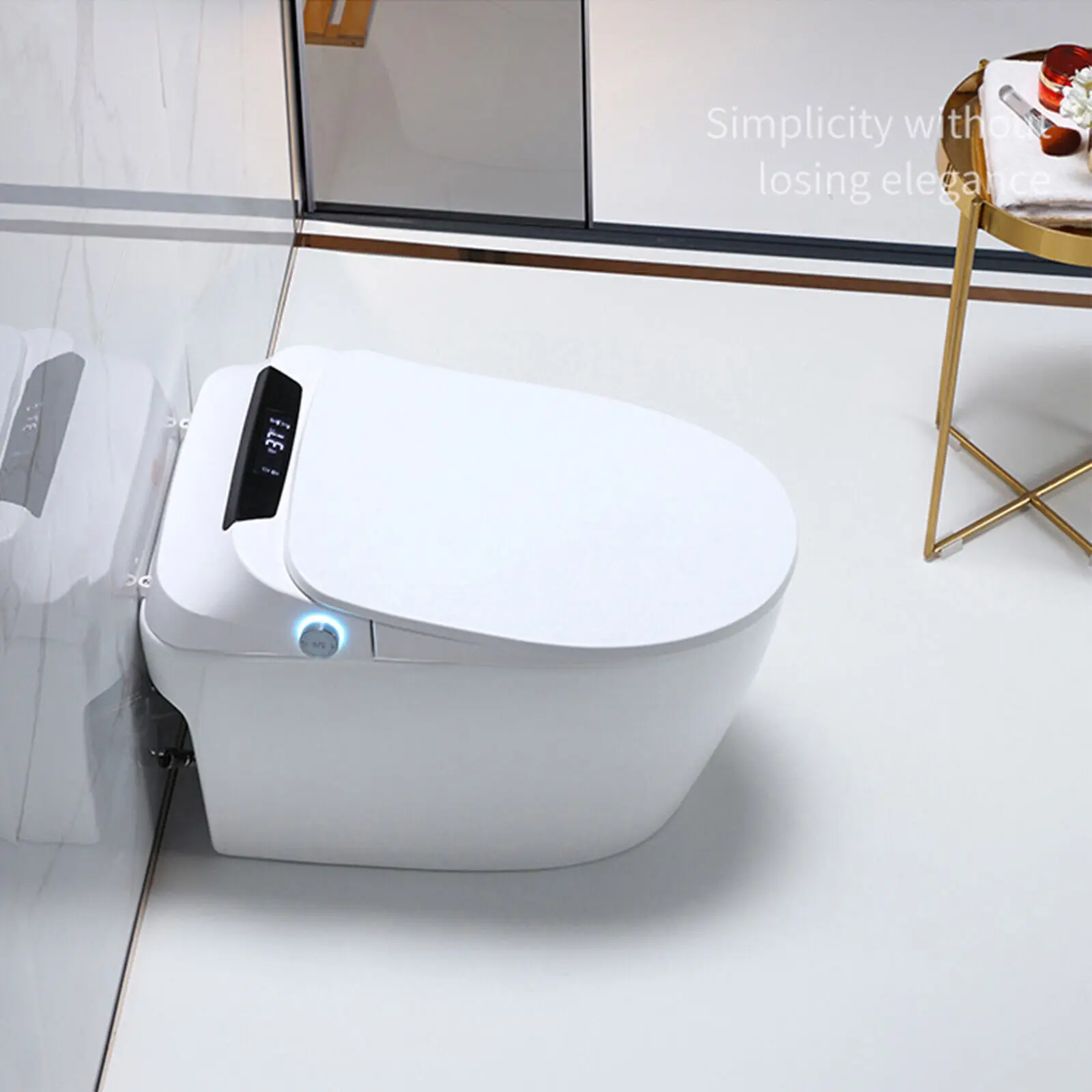 DQOK Floor Mounted Automatic Foot Flush Electric Commode Toilet Bathroom Ceramic Intelligent Smart Toilets