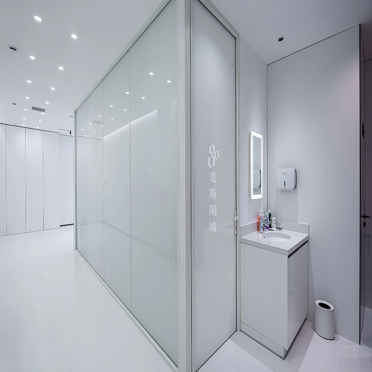 Customized Panoramic Partition Full Height Indoor Frameless Glass Wall