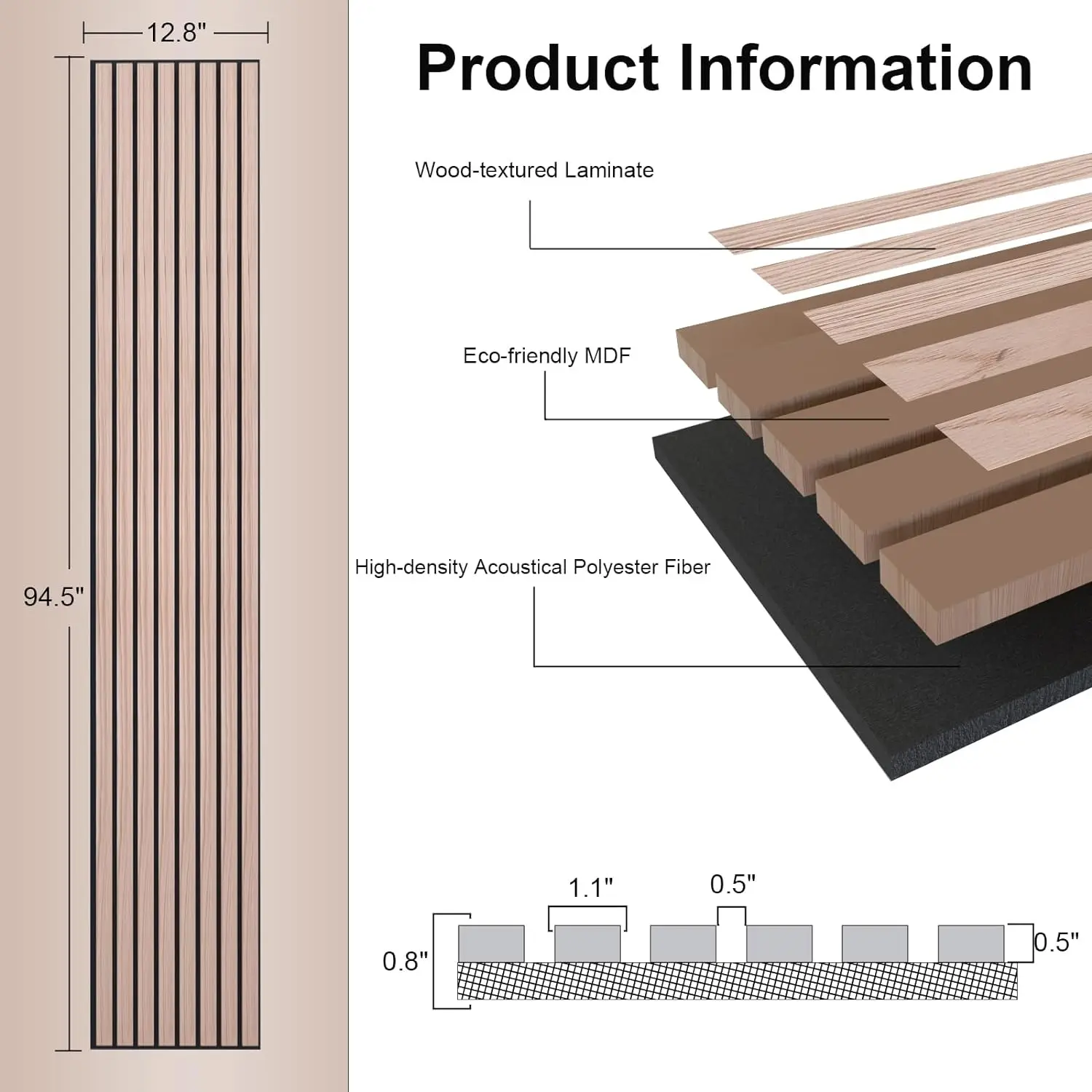 Декоративная Гибкая изогнутая акустическая стеновая панель Fsc Mdf Wave Board