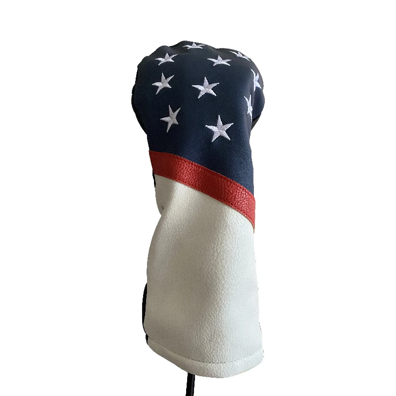 Navy blue color golf stitched star logo covers OEM 460 cc golf embroidery driver club PU leather headcovers