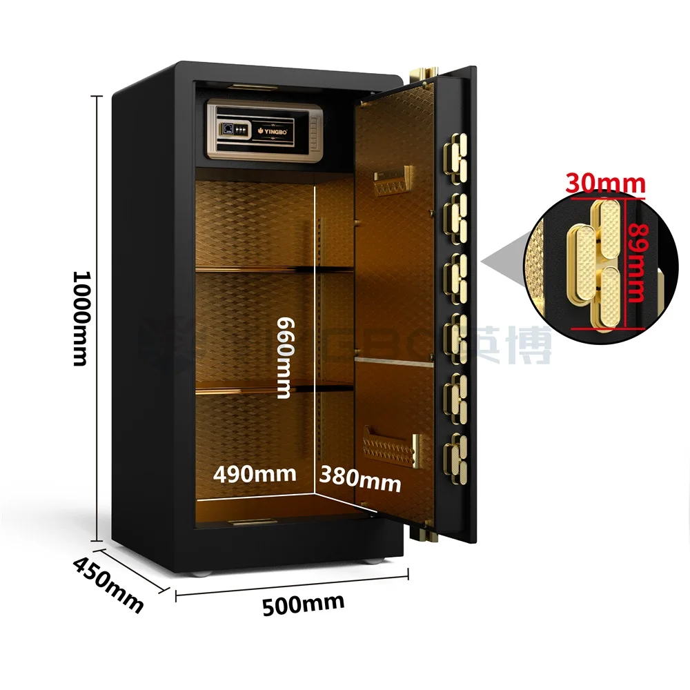 Large size safe box fingerprint lock home security big safe box