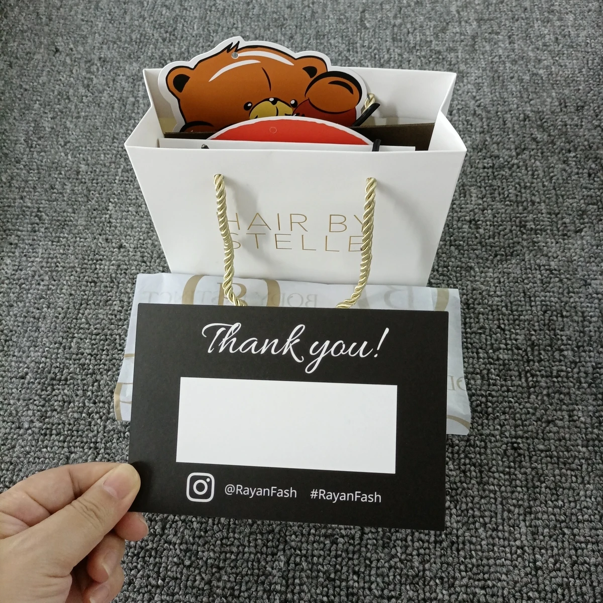top class  custom size and design foil/stamp thank you card  for greeting  customer post card