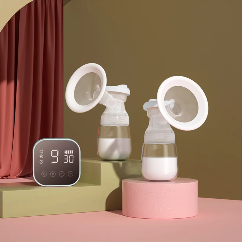 OEM ODM 4 Modes Dual Bilateral Silicone Massage Milking Machine Double Electric Breast Pump Extractor Leche