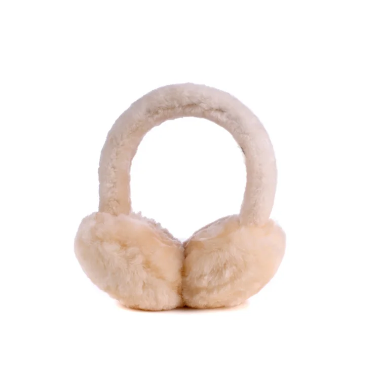 Real Sheep Shearling Fur Earmuff Winter New Design Winter Ear Cover Fur Earmuff