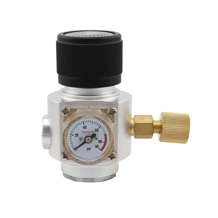Portable Heavy Duty Mini Co2 Gas Regulator With Corny Keg Gas Ball Lock Disconnect for 16g Cylinder Regulator Homebrew Mini Keg