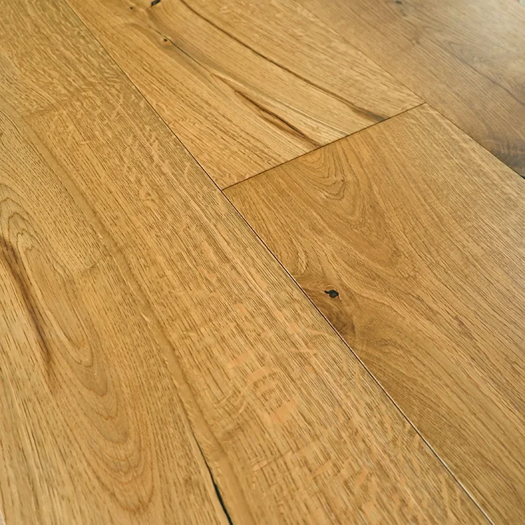 220*15/4 mm wide light smoked color French oak multi layer engineered timber wood floor for home and hotel