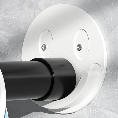 Curtain Rod Bracket Wall Shower Rod Mounting Retainer Non-Drilled Wall Mount Self-Adhesive Tape Screw Hook Hanging Clip