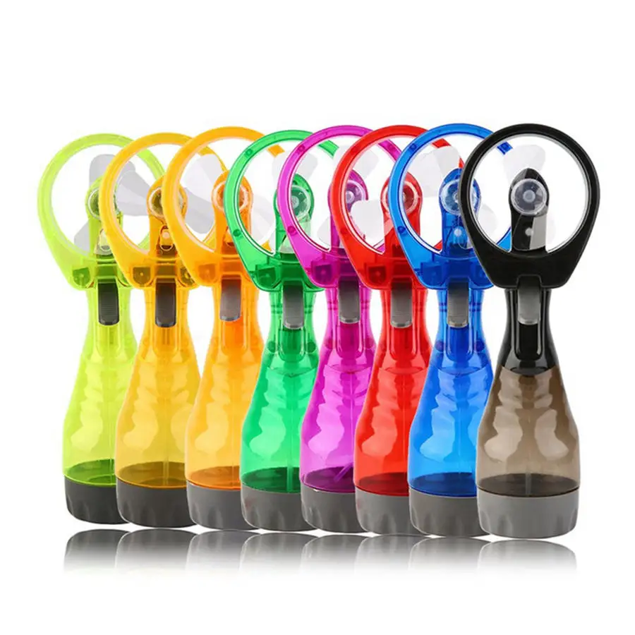 Handheld Mini Water Bottle Spray Cool Mist Fan Plastic Student Sports Fan Outdoor Travel Portable Cooling Spray Fan