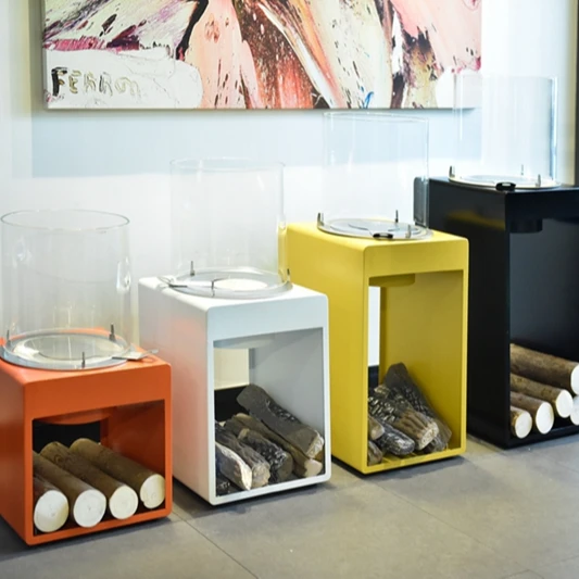 2023 новейший дизайн крытый камин этанол био этанол отдельно стоящий камин