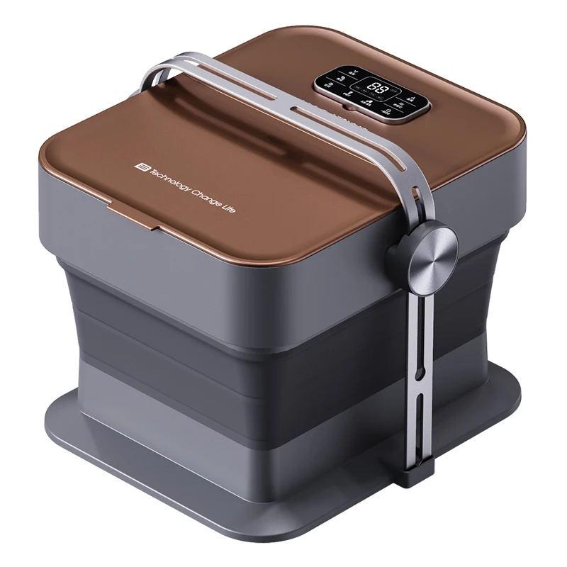 Collapsible Time Temperature Control Foot Bath Spa With Heat And Massage