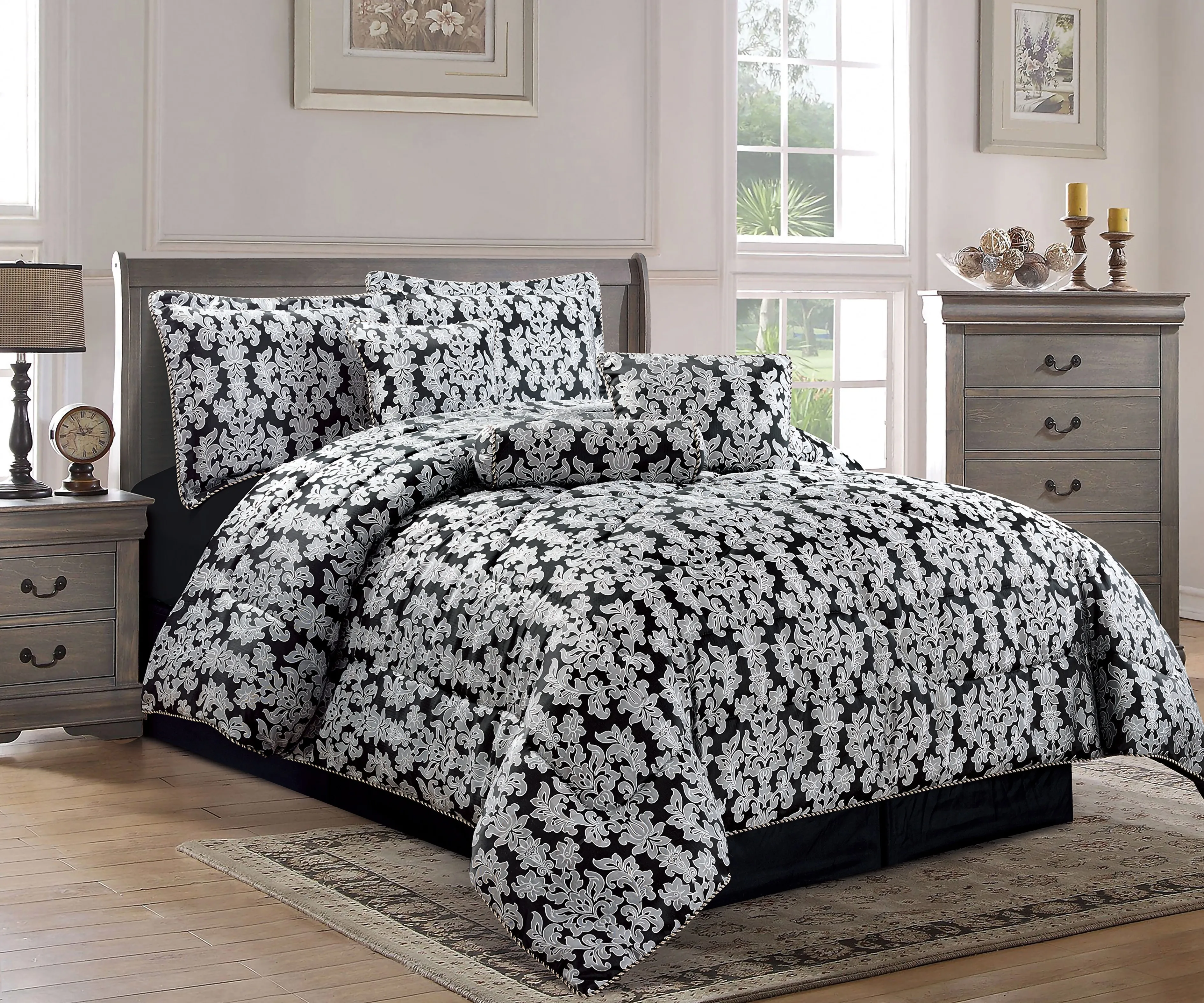 Новый дизайн оптовая продажа Комплект постельного белья из полиэстера и хлопка с атласной полосой большого размера