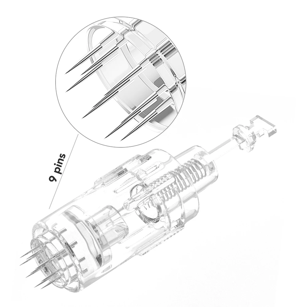 Fine medical stainless steel dermapen needle for full face treatment with 1/3/7/9/12/24/36/42/nano/3D/ 5D pins twist needle tip