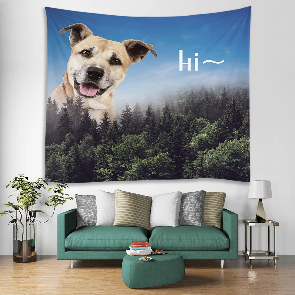 Pattern Mandala Wall Hanging Tapestry Travel Camping Mat Animal Oil Painting Pattern Yoga Pad Sleeping Carpet Beach Blanket