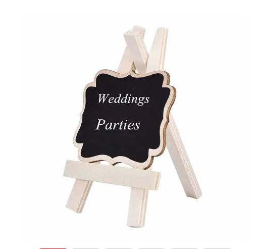Mini Wooden Wedding Blackboard Chalkboard Label Table Wedding Invitations Card Wedding Birthday Party Decor