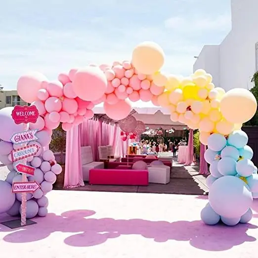 
Rainbow macaron pastel balloon set balloon arch garland kit birthday custom party supplies birthday decoration ballon set 