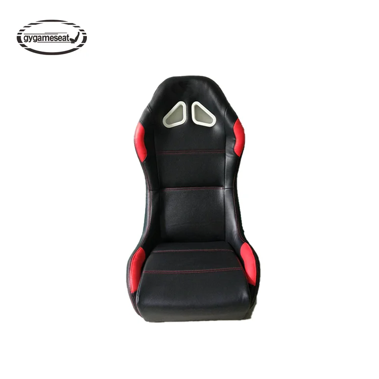 Racing Simulator Seat Adjustable Racing Car Seat Leather Black Racing Car Seat