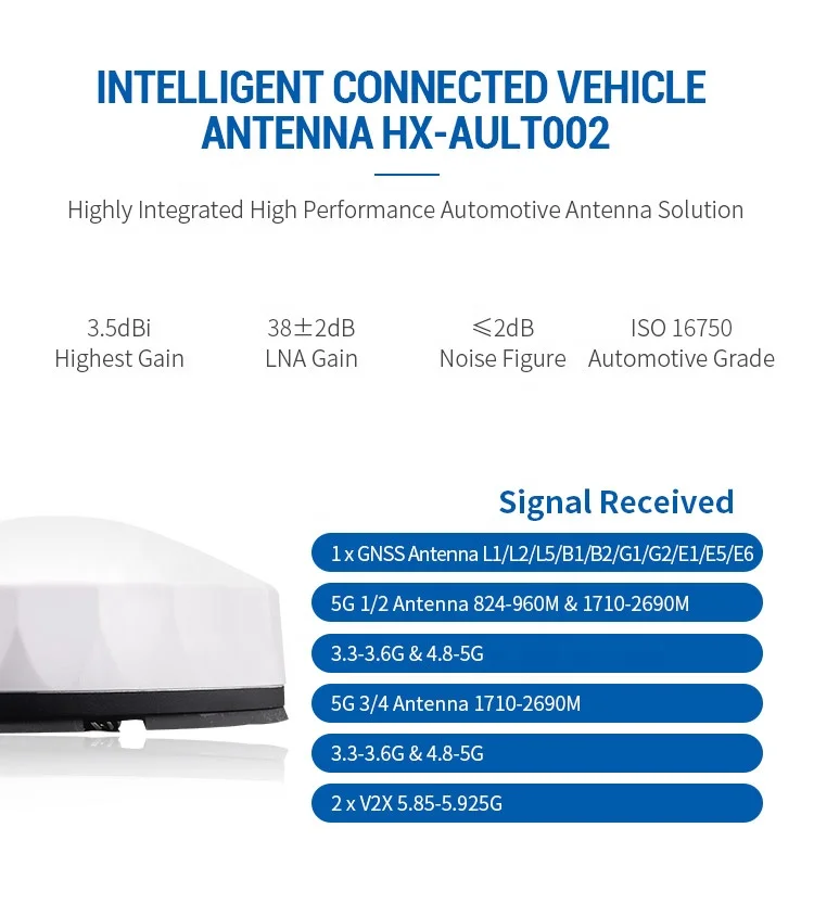 Harxon High Performance Automotive Antenna Multiband Intelligent Connected Vehicle Antenna