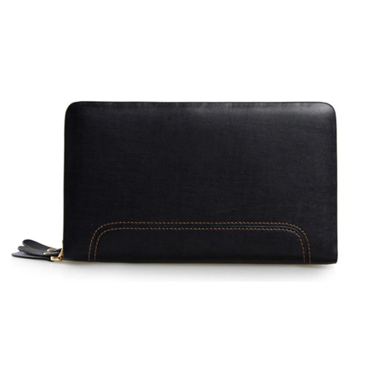 
Men Business Genuine Leather Clutch Bag Men Custom Logo Leather Wallet 