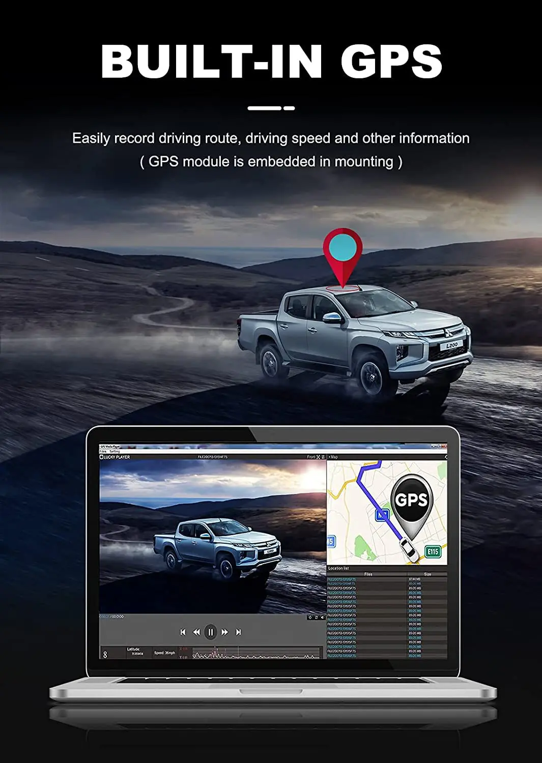 NTK96670 dual car cameras 2 channel Starlight night vision driving recorder IMX335 gps wifi nexar dashcam 4k car dash cam