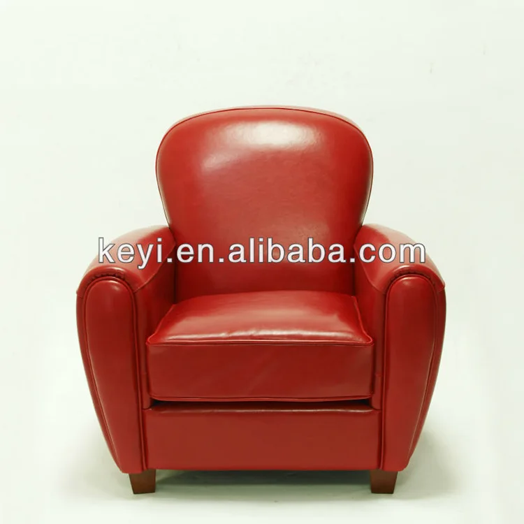 Modern leather sofa chairs home use upholstered armchair solid wood single furniture chair(KS-7026)